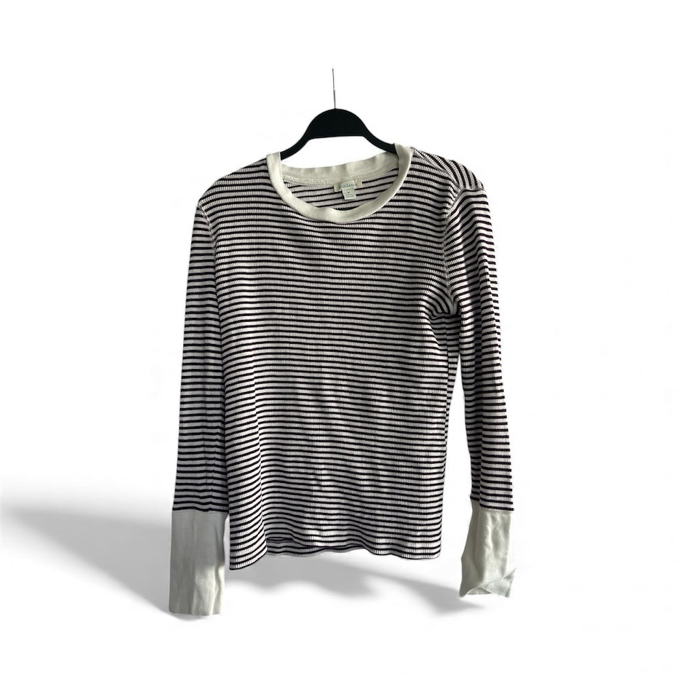 Sundance Purple and White Striped Top Sweater Size Medium